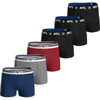 NFL Herren Boxershorts, 6er Pack - Teams, Boxers, Football, Logo, Baumwollmischung