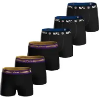 NFL Herren Boxershorts, 6er Pack - Teams, Boxers, Football, Logo, Baumwollmischung