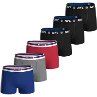 NFL Herren Boxershorts, 6er Pack - Teams, Boxers, Football, Logo, Baumwollmischung