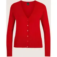 MADELEINE Strickjacke "Strickjacke Eleganter Viskose-Cardigan mit Knopfleiste" Hochwertige Blendenverarbeitung