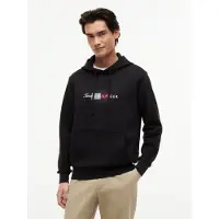 Tommy Hilfiger Hoodie "SCRIPT FLAG HOODIE", mit Flag-Grafik und Tunnelzug