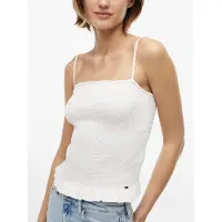 Tommy Hilfiger Slim Smock Strap Ancient White Größe: S | Tanktops Outlet | Damen | Weiß