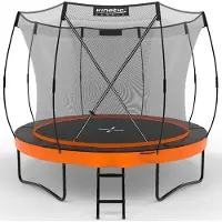 Kinetic Sand Trampolin Outdoor 305 cm 'Ultimate Pro' – Designed in Germany, Fiberglas Netzstangen, AirMAXX Technologie, Sunset Orange