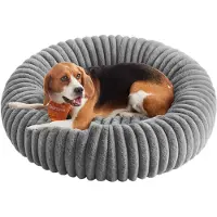Feandrea Hundebett, großes Katzenbett, 80 cm Hundekörbchen, Hundekissen waschbar