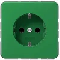 JUNG Steckdose 1f gn glz CD UP m.BS IP20 ZP CD1520BFKIGN
