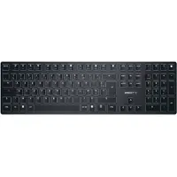 Cherry KW X ULP, Verkabelt & Kabellos, USB + RF Wireless + Bluetooth, Mechanischer Switch, AZERTY, LED, Schwarz
