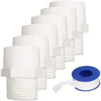 OEM PVC-Pijpverbindungen Rechte Klemmen für Wasserleitungsinstallation Hitte- und Kältebeständig 20 mm 6 Stück Weiß