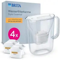 Brita Wasserfilter Kanne Style Essential weiß inkl. 4x MAXTRA PRO