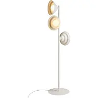 Licht-Erlebnisse Stehleuchte Metall 148 cm Creme G9 3-flammig Modern Stehlampe