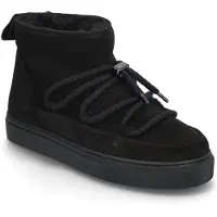 INUIKII für Damen. 1001.001.0092 Lederstiefel Classic Low schwarz (41), Wohnung, Schnürsenkel, Lässig