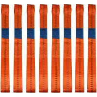TRUTZHOLM 8 Gurtschlaufen Doppelschlaufe Spanngurt für Motorrad Motorradspanngurt ORANGE