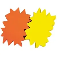 Agipa Signal-Etiketten "Stern", gelb/orange, 240 x 320 mm
