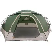 vidaXL Kuppelzelt mit abnehmbarem Regenfly 12 Personen Grün