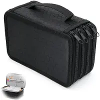 Markenlos Großes Federmäppchen mit 72 Fächern und Taschen, wasserdicht, für Buntstifte, Filzstifte und Kugelschreiber.