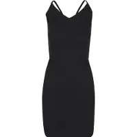 Urban Classics Ladies Rib Jersey Neckholder Dress black M