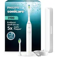 Philips Elektrische Zahnbürste – Schallzahnbürste mit Drucksensor, drei Intensitätsstufen, EasyStart, SmarTimer, 14 Tage Laufzeit, Reiseetui