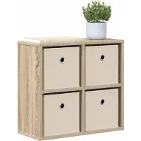 vidaXL Sideboard mit Schubladen Sonoma-Eiche 49,5 x 22 x 47 cm