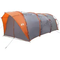 vidaXL Tunnelzelt Grau und Orange 562 x 265 x 216 cm