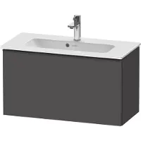 Duravit D-Neo Waschtischunterbau wandhängend, 810x440x372mm, 1 Auszug, mit Griff Diamantschwarz, DE42690BD490000, Farbe: Graphit Matt Dekor