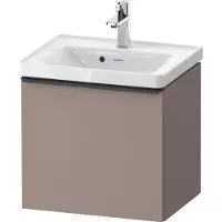 Duravit D-Neo Waschtischunterbau wandhängend, 484x440x372mm, 1 Auszug, mit Griff Diamantschwarz, DE42480BD430000
