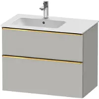 Duravit Waschtischunterschrank D-Neo 81x46,2cm, 1 Kast, B li, gol pol/grau ma