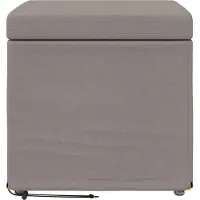 vidaXL Hocker Taupe 41 x 41 x 40 cm Stoff und Pressholz