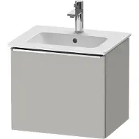 Duravit D-Neo Waschtischunterbau wandhängend, 510x440x402mm, 1 Auszug, mit Griff Chrom, DE4260010070000, Farbe: Betongrau Matt Dekor