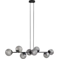 LINDBY Glas Hängelampe Isamer , dimmbar, schwarz, für Wohn- / Esszimmer, Metall, Modern, Pendelleuchte
