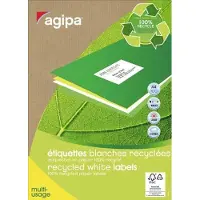 Agipa Recycling Vielzweck-Etiketten, 70 x 35 mm, weiß