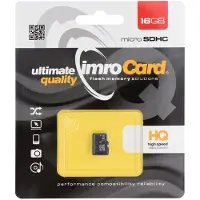 IMRO 4/16GB, 16 GB, MicroSDHC, Klasse 4, Schwarz