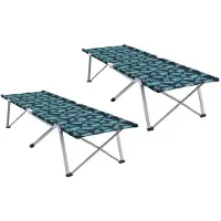 vidaXL Klapp Schlafbett fürs Camping 2 pcs Wald 194 x 62,5 x 42,5 cm