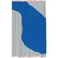 Mette Ditmer - NOVA ARTE shower curtain - Light grey / Cobalt