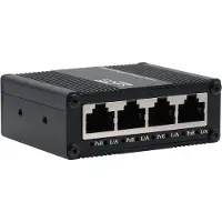 EXSYS Switch Micro Industrie Eth.PoE Pass-Through – unmanaged Ethernet-Switch – 5-Port