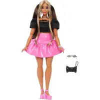 Barbie Deluxe Style - Black Top Pink Skirt Set