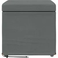 vidaXL Hocker Dunkelgrau 41 x 41 x 40 cm Stoff und Pressholz