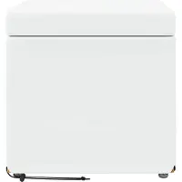 vidaXL Hocker Weiß 41 x 41 x 40 cm Kunstleder und Engineering Holz