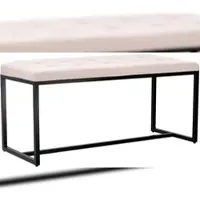 Proregal CHEFGASTRO Sitzbank PALMA Schwarz Stoff HxBxT 48x100x40cm Creme