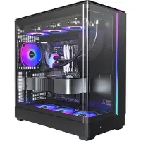 Montech King 45 PRO, Tower, PC, Weiß, micro ATX, Mini-ITX, Multi, Vorderseite, Taschenlüfter