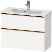 Duravit D-Neo Waschtischunterbau wandhängend, Compact, 810x625x372mm, 1 Auszug, 1 Schubkasten, mit Griff Bronze gebürstet, DE4369004180000