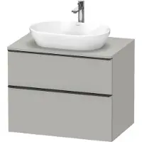 Duravit Waschtischunterschrank D-Neo 80x55cm, sw/gr m, 2 SBK, 1 A, 1 Pl