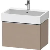 Duravit D-Neo Waschtischunterbau wandhängend, 684x440x442mm, 1 Auszug, mit Griff Edelstahl gebürstet, DE4272070750000, Farbe: Leinen Matt Dekor