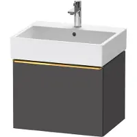 Duravit D-Neo Waschtischunterbau wandhängend, 584x440x442mm, 1 Auszug, mit Griff Gold poliert, DE4271034490000