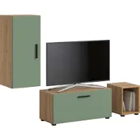 Xonox .home Wohnwand The One Artisan Oak Nachbildung/ Smoke Green Nachbildung B/H/T: 75x34x34 cm