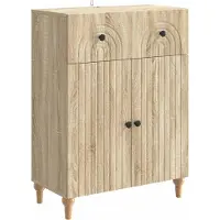 vidaXL Sideboard Sonoma-Eiche 66 x 34,5 x 90 cm Holzwerkstoff