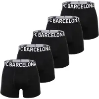 FC Barcelona Herren Boxershorts, 5er Pack - Boxer Briefs, Baumwollmischung, Logobund, einfarbig