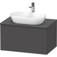Duravit D-Neo, Konsolenwaschtischunterbau wandhängend, 800x459x550mm, 1x Auszug, mit Griff Diamantschwarz, DE49470BD490000, Farbe: Graphit Matt Dekor