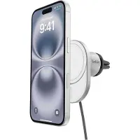 Belkin BoostCharge Pro, Auto, Zigarettenanzünder, Kabelloses Aufladen, Grau