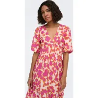 ONLY Druckkleid "ONLAURI MIKASI S/S MIDI DRESS WVV EX" Viskosemischung, regular fit
