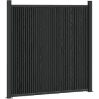 vidaXL Zaunelement WPC und Aluminium Schwarz