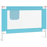 Syfax Kleinkind-Bettschutzgitter Blau 90x25 cm Stoff